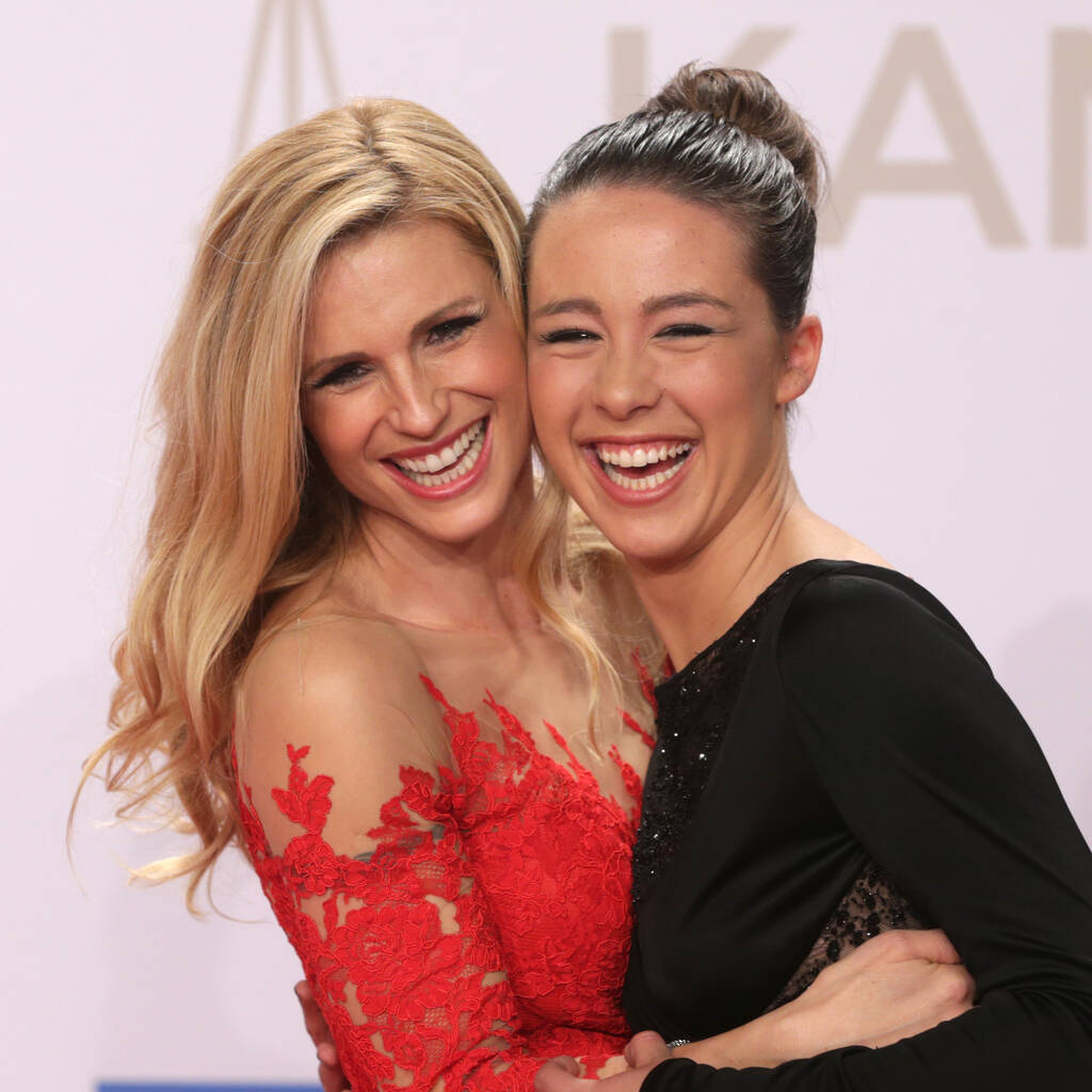Bild von Michelle Hunziker und ihre Tochter Aurora
